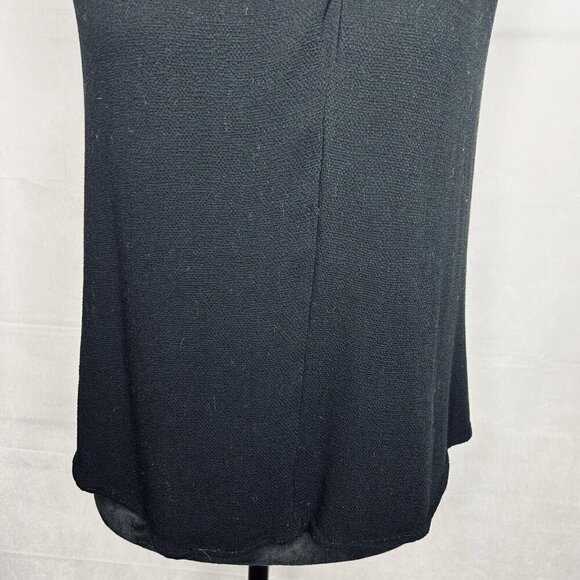 Anthropologie Maeve Womens Top Sz 2 Sleeveless Button-Up Back V-Neck Black - Picture 3 of 9